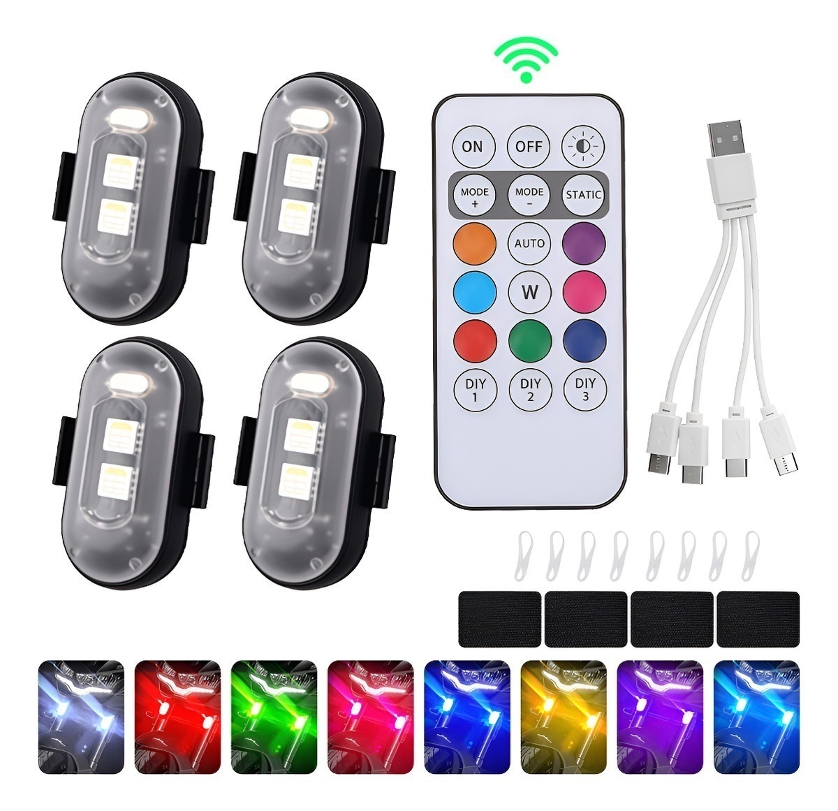 4 Pcs Lampu Strobo LED dengan  - Drone Strobe Light ulasan dan harga