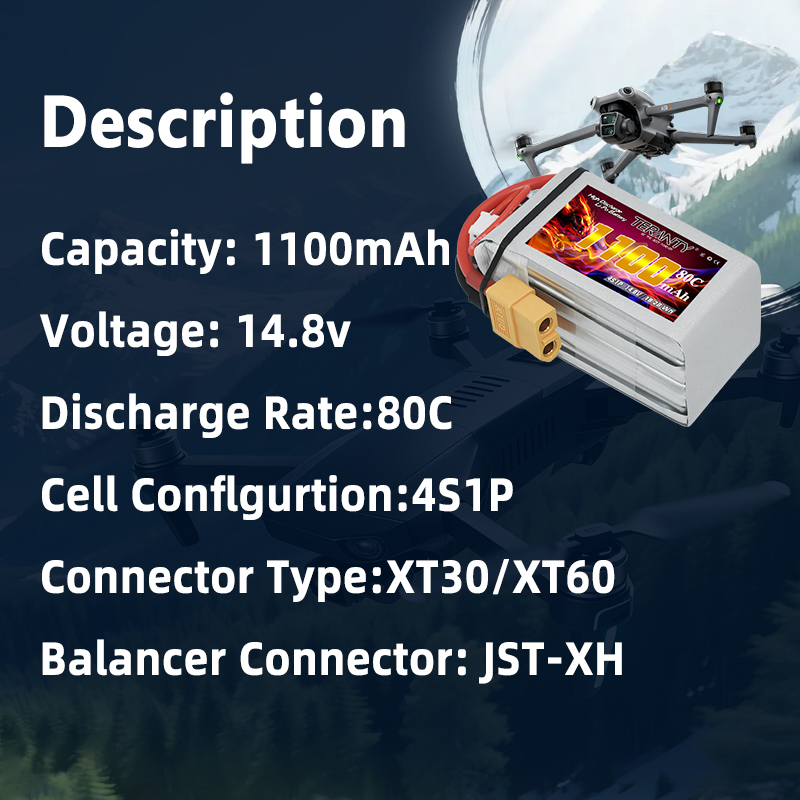 TERANTY 4S 1100MAh 80C/160C Ba - Drone Power Bank ulasan dan harga